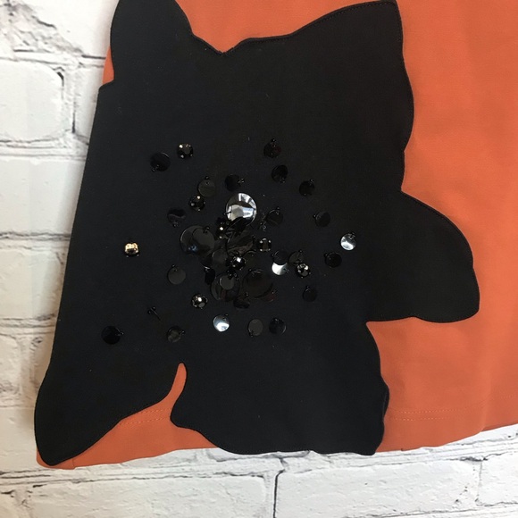 Maeve Orange Bold Appliqué Mini Skirt size Small - Picture 6 of 9